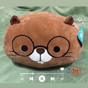 Beaver Squishmallow with glasses -12”